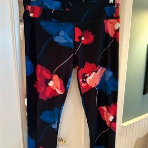 Floral Black Leggings